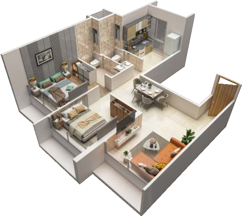 2 BHK Plan