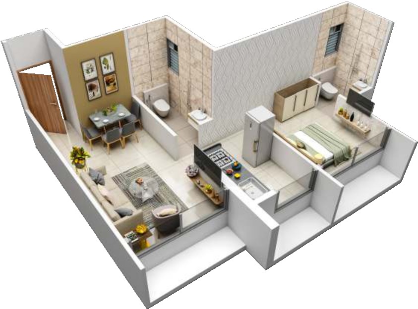 1 BHK Plan