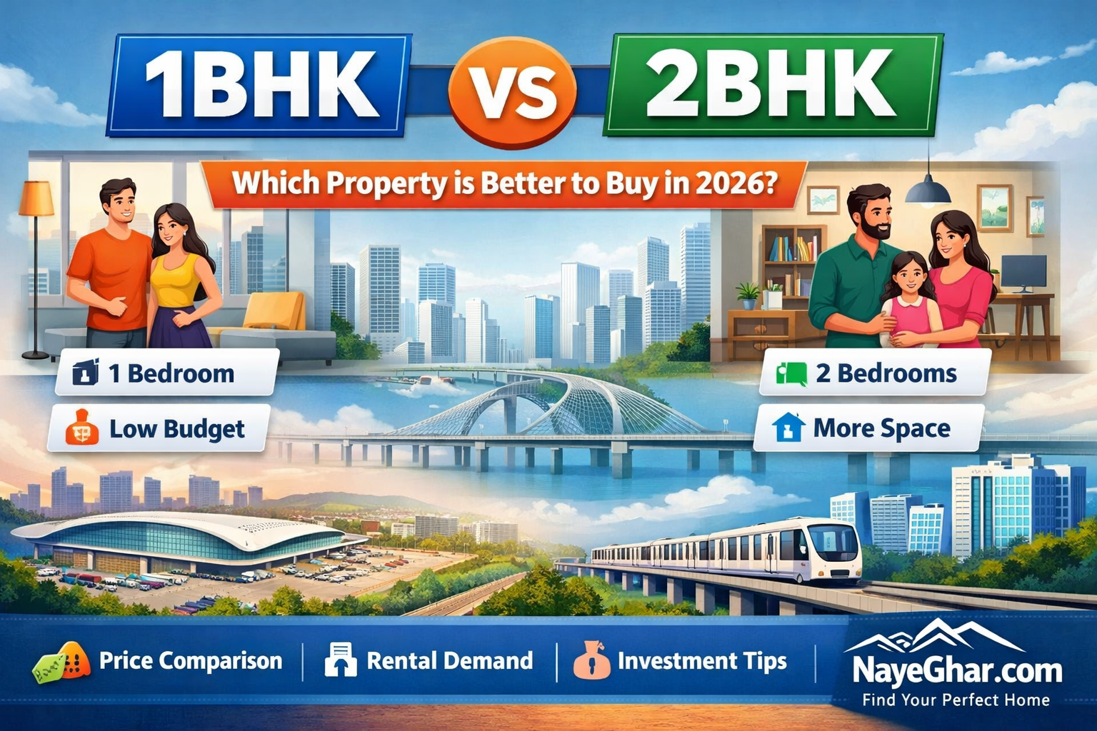 1BHK and 2BHK flats