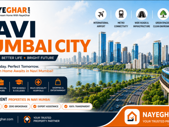Explore Navi Mumbai City with this complete 2026 guide covering history, infrastructure, airport, metro, real estate, connectivity, top locations, and investment opportunities.